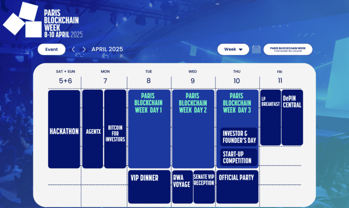 Paris Blockchain Week 2025 releases expanded schedule, introducing many new dedicated events addressing hot topics